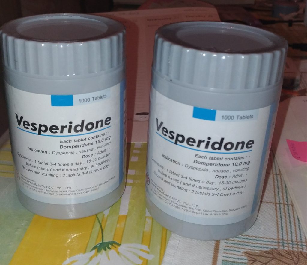 Vesperidone cans that I bought in the late 2017